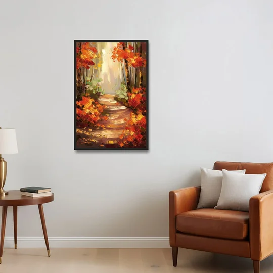 Greenville Nature Trails - Black Framed Canvas Wall Art - Sofa - 24x36