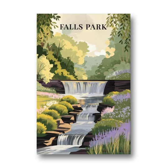 Greenville Scenic Falls Park - Canvas Wall Art - Front
