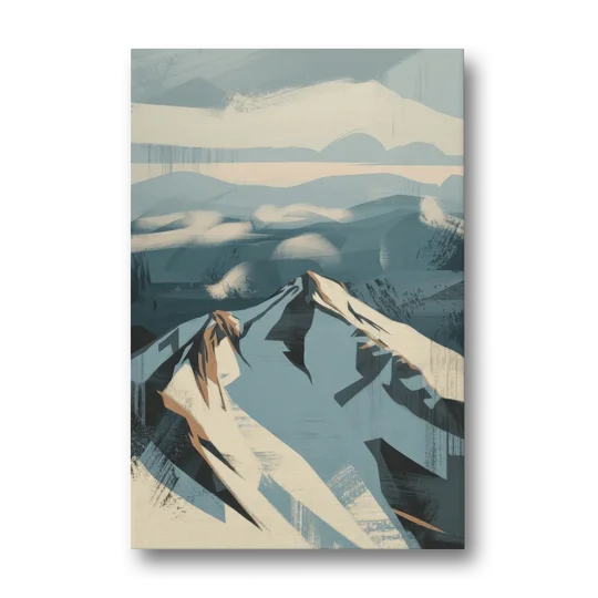 Grouse Mountain Snow View - Canvas Wall Art - Front