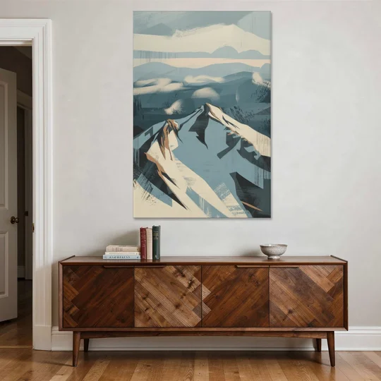 Grouse Mountain Snow View - Canvas Wall Art - Coffee Table - 40x60