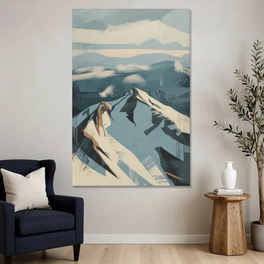Grouse Mountain Snow View - Canvas Wall Art - Sofa - 40x60