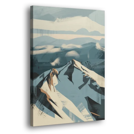 Grouse Mountain Snow View - Canvas Wall Art - Side