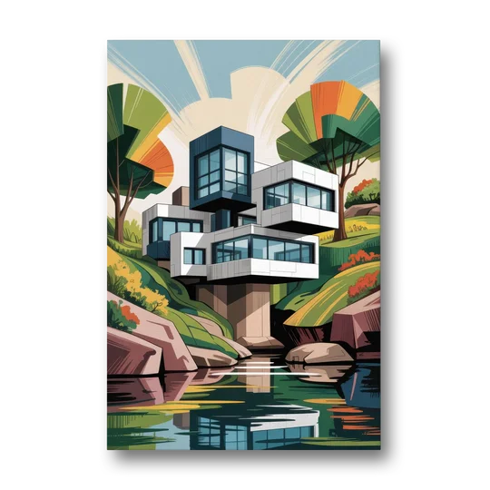 Habitat 67 Architecture - Canvas Wall Art - Front