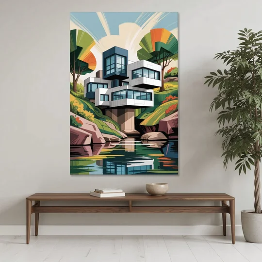 Habitat 67 Architecture - Canvas Wall Art - Coffee Table - 40x60