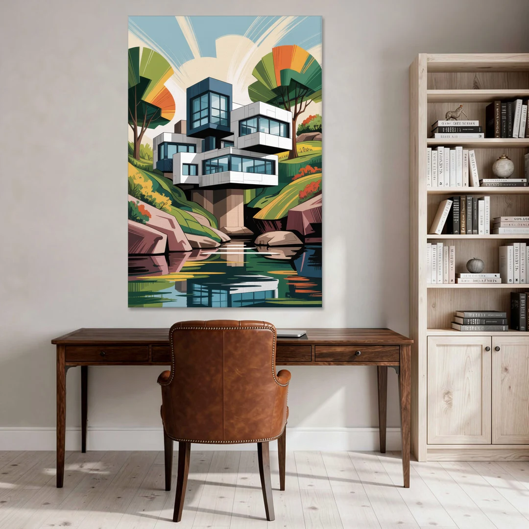 Habitat 67 Architecture - Canvas Wall Art - Office - 40x60