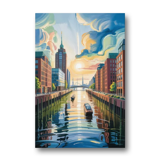 HafenCity Horizon - Canvas Wall Art - Front