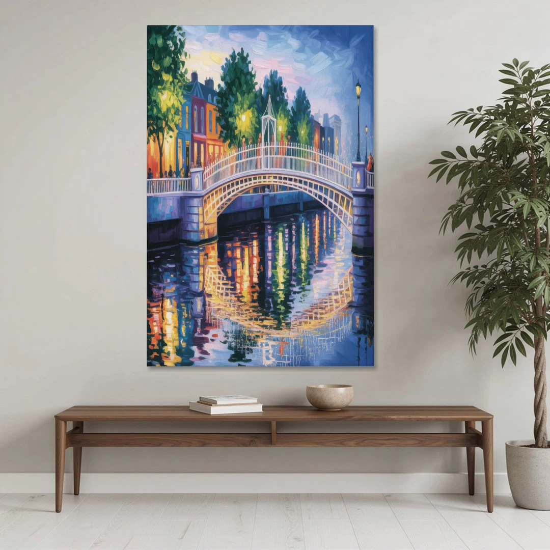 Ha'penny Bridge Views - Canvas Wall Art - Coffee Table - 40x60