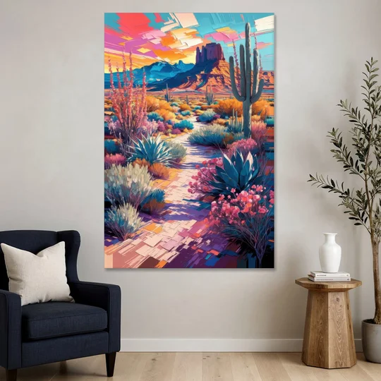 Henderson Desert Bloom - Canvas Wall Art - Sofa - 40x60