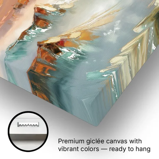 Henderson Mountain Horizon - Canvas Wall Art - Gallery Wrap Corner