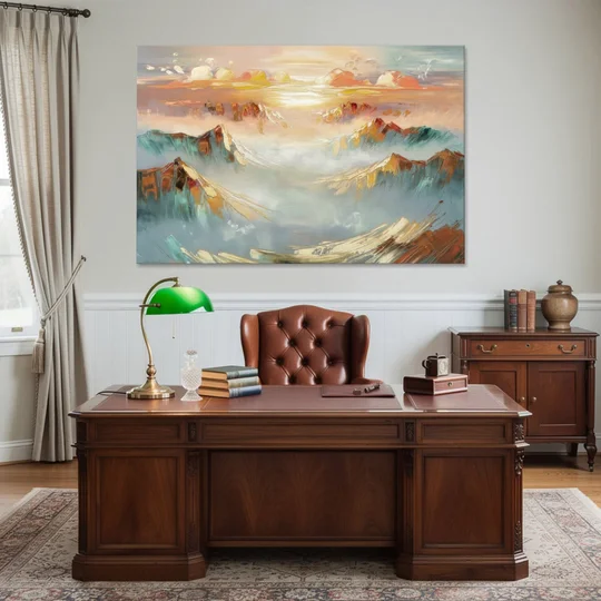 Henderson Mountain Horizon - Canvas Wall Art - Office - 60x40