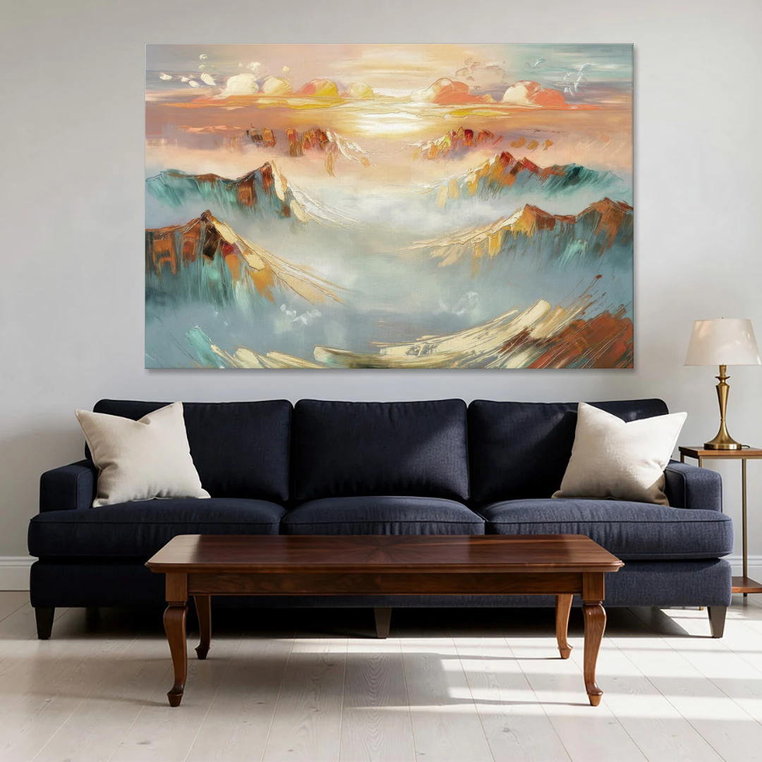 Henderson Mountain Horizon - Canvas Wall Art - Sofa - 60x40