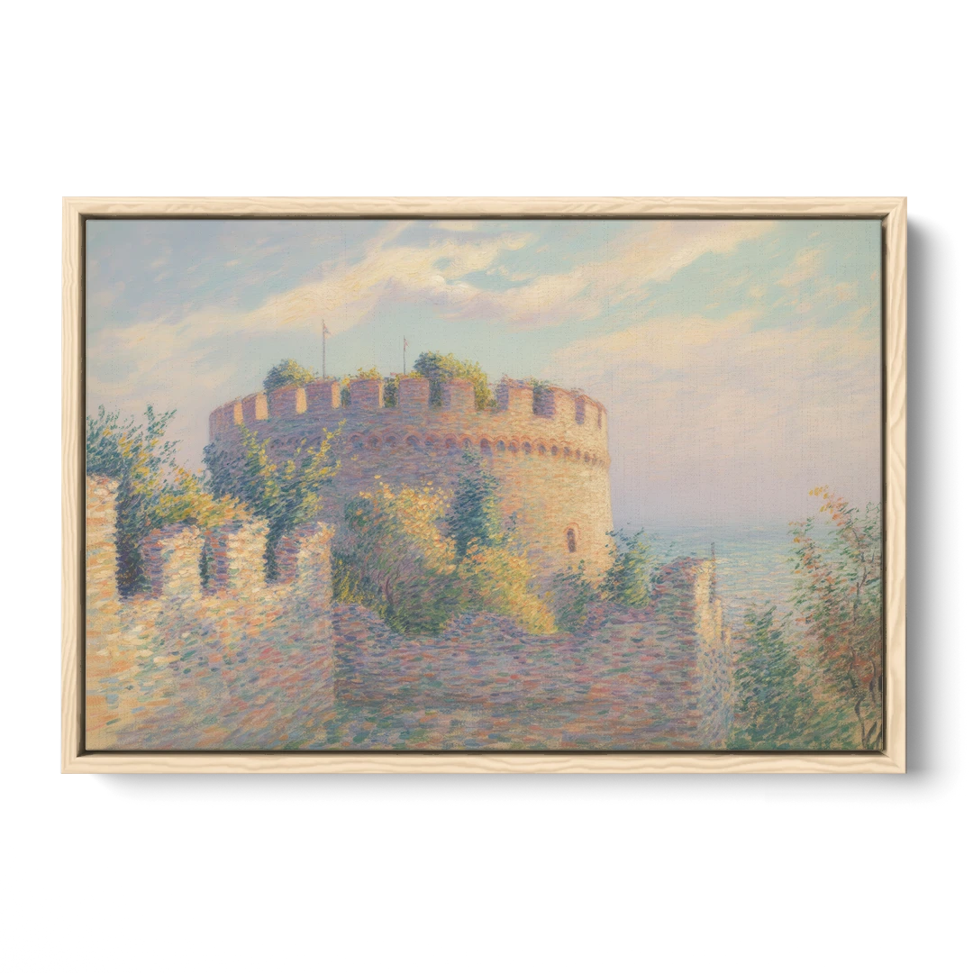 Heptapyrgion Fortress - Oak Framed Canvas Wall Art - Front