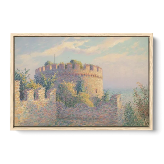 Heptapyrgion Fortress - Oak Framed Canvas Wall Art - Front