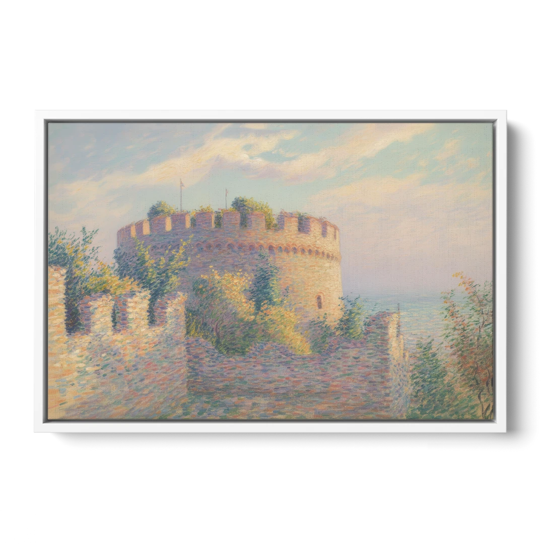 Heptapyrgion Fortress - White Framed Canvas Wall Art - Front