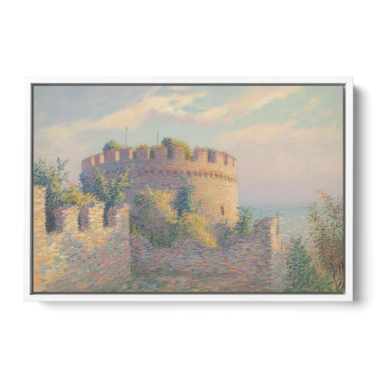 Heptapyrgion Fortress - White Framed Canvas Wall Art - Front