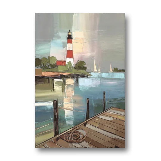 Hilton Head Island Coastal Lighthouse - Canvas Wall Art - Front