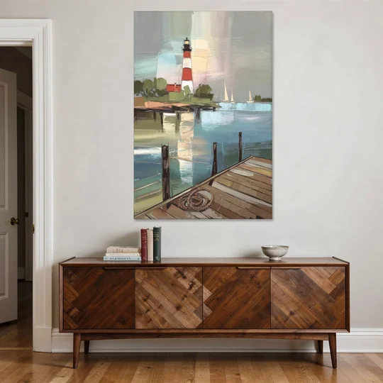 Hilton Head Island Coastal Lighthouse - Canvas Wall Art - Coffee Table - 40x60