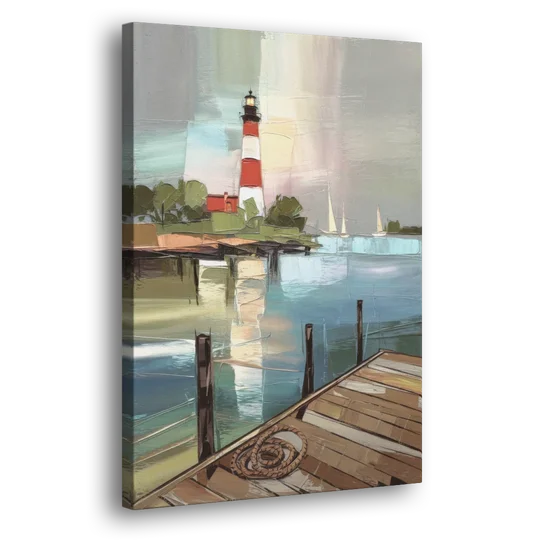 Hilton Head Island Coastal Lighthouse - Canvas Wall Art - Side
