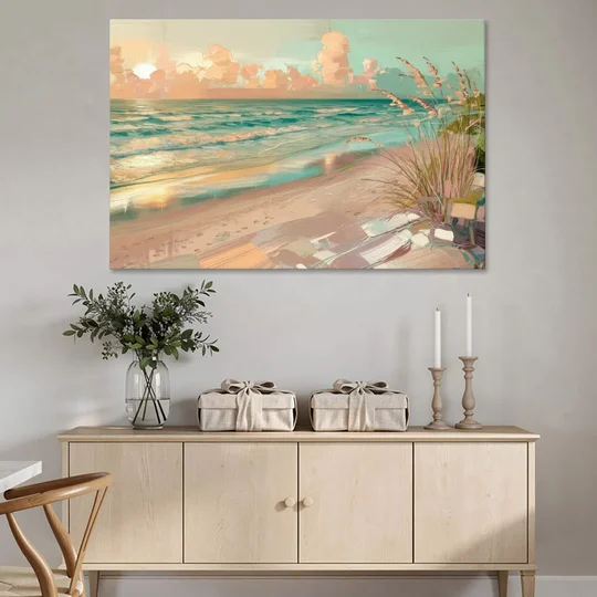 Hilton Head Island Oceanfront Sunrise - Canvas Wall Art - Coffee Table - 60x40