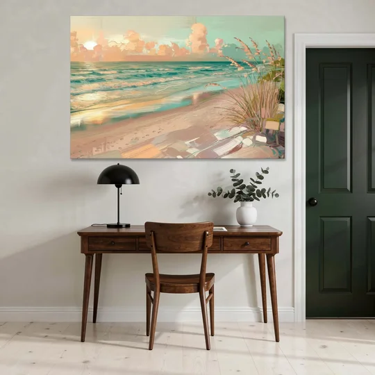 Hilton Head Island Oceanfront Sunrise - Canvas Wall Art - Office - 60x40