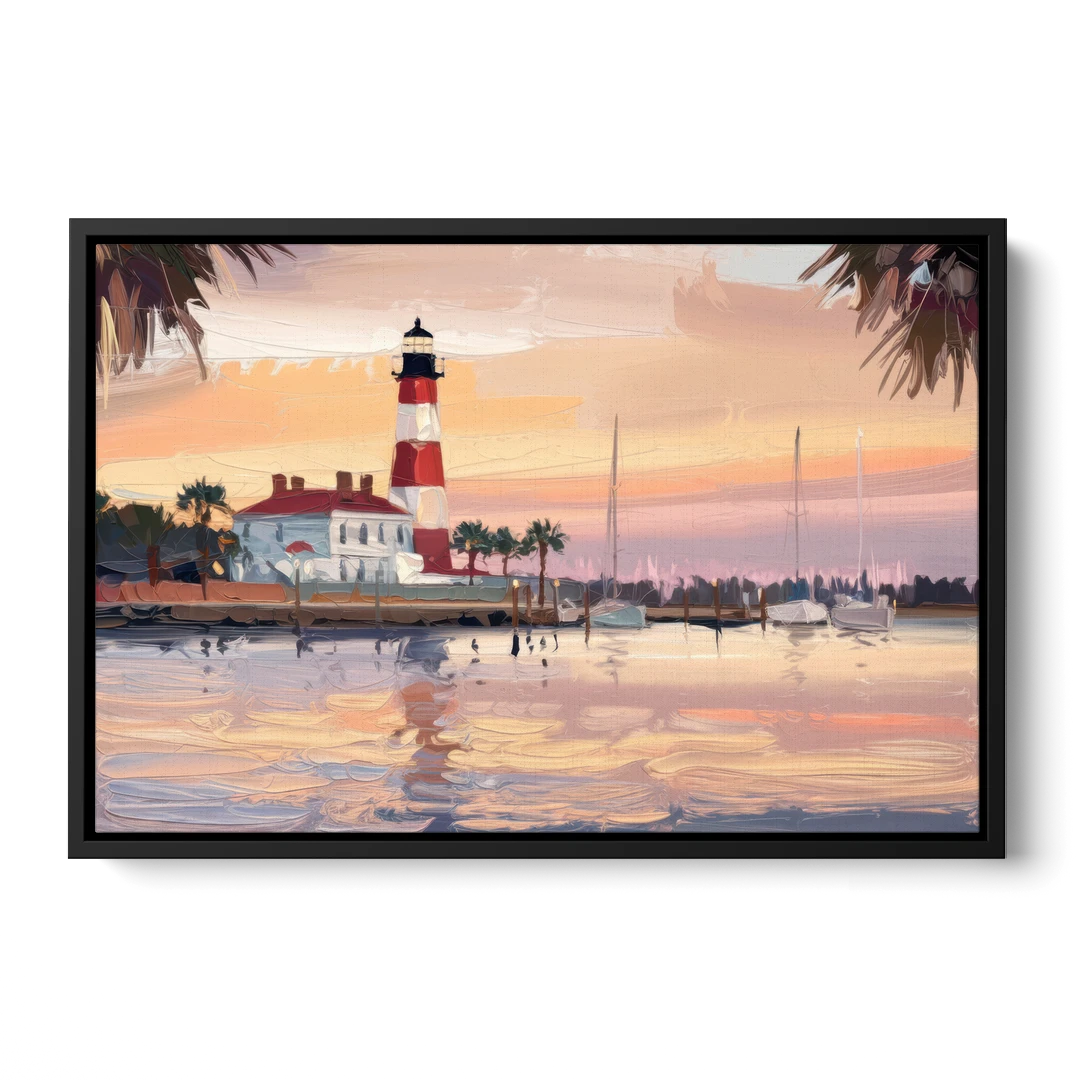 Hilton Head Island Palmetto Breeze - Black Framed Canvas Wall Art - Front