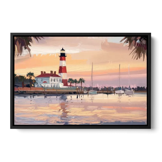 Hilton Head Island Palmetto Breeze - Black Framed Canvas Wall Art - Front