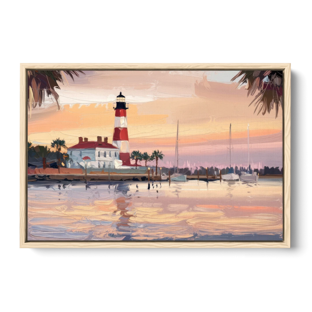 Hilton Head Island Palmetto Breeze - Oak Framed Canvas Wall Art - Front