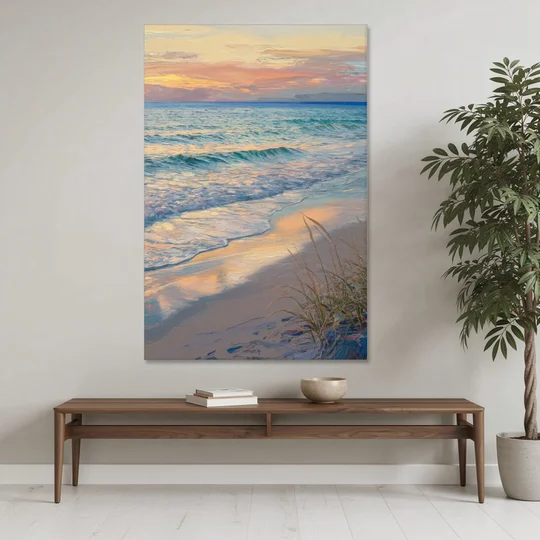 Hilton Head Island Sunset Beach View - Canvas Wall Art - Coffee Table - 40x60
