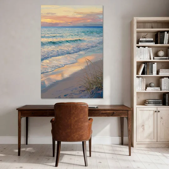 Hilton Head Island Sunset Beach View - Canvas Wall Art - Office - 40x60