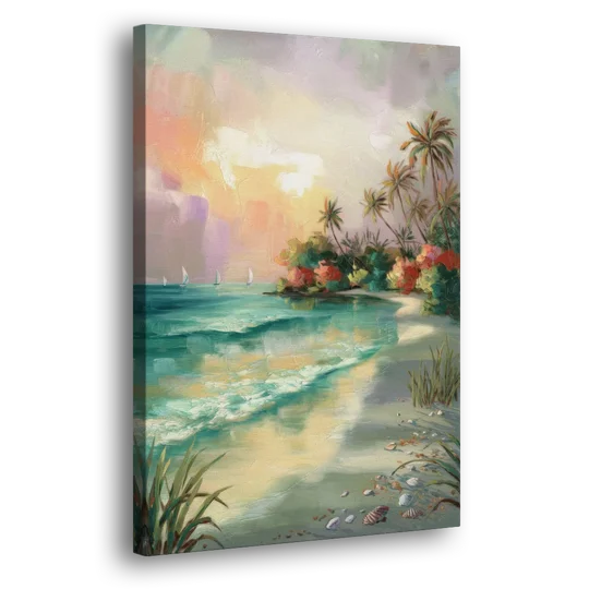 Hilton Head Island Tropical Paradise - Canvas Wall Art - Side