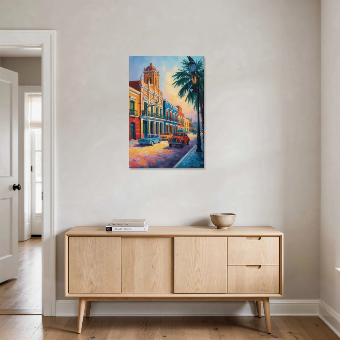Historic Centro Facades - Canvas Wall Art - Coffee Table - 24x36