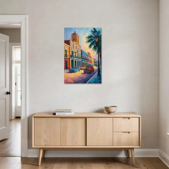 Historic Centro Facades - Canvas Wall Art - Coffee Table - 24x36