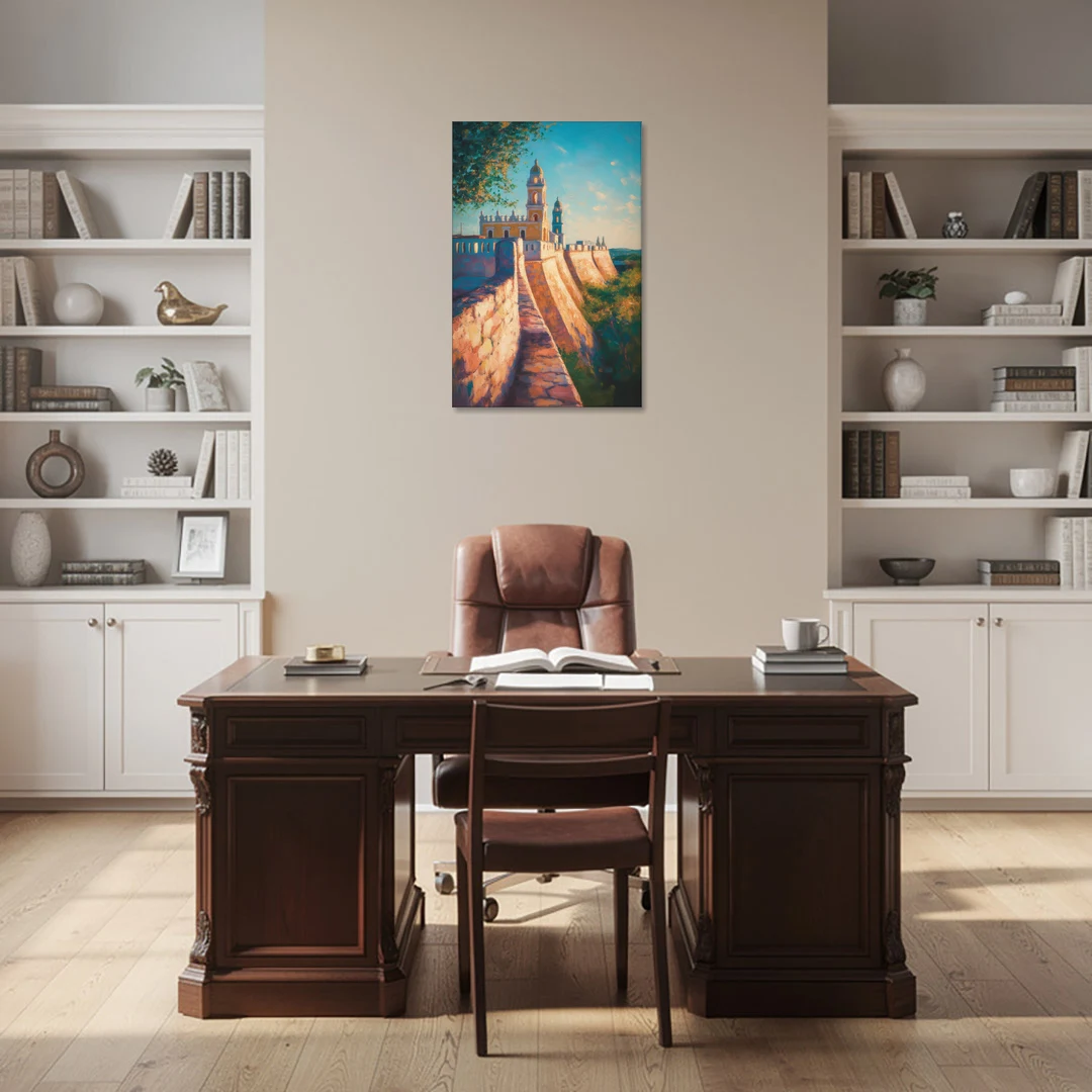 Historic Fortified Walls - Canvas Wall Art - Office - 24x36