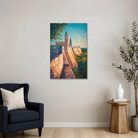 Historic Fortified Walls - Canvas Wall Art - Sofa - 24x36