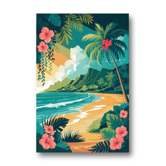 Honolulu Aloha Spirit - Canvas Wall Art - Front