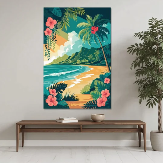 Honolulu Aloha Spirit - Canvas Wall Art - Coffee Table - 40x60