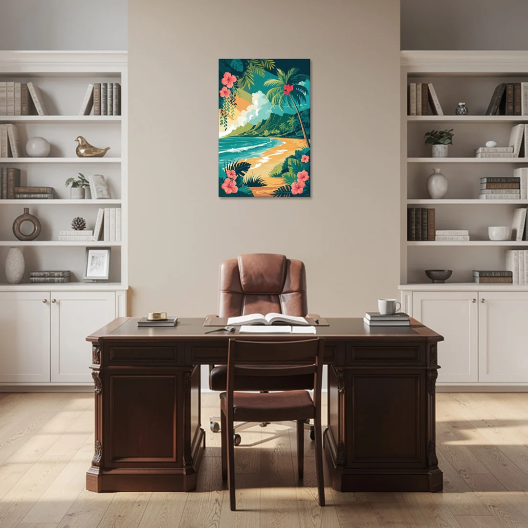 Honolulu Aloha Spirit - Canvas Wall Art - Office - 24x36