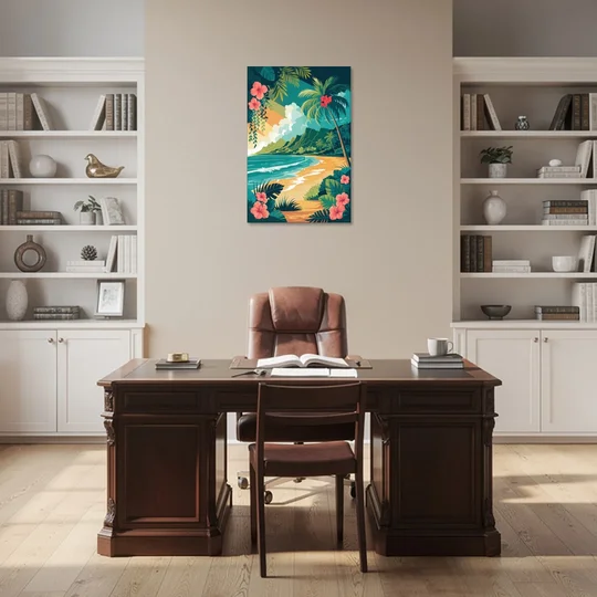 Honolulu Aloha Spirit - Canvas Wall Art - Office - 24x36