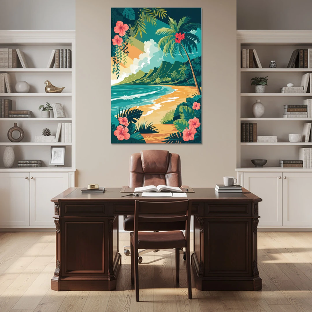 Honolulu Aloha Spirit - Canvas Wall Art - Office - 40x60