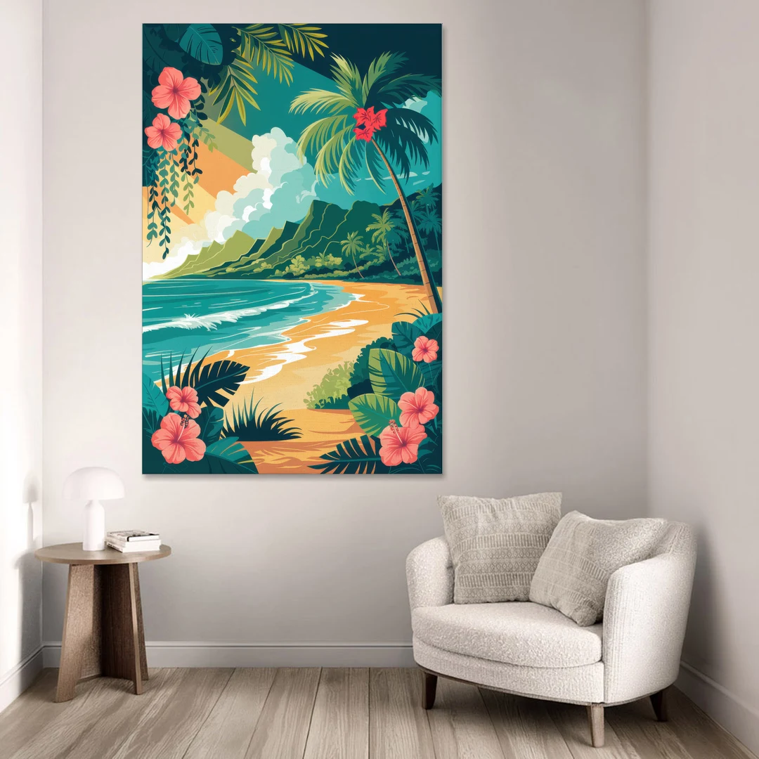 Honolulu Aloha Spirit - Canvas Wall Art - Sofa - 40x60