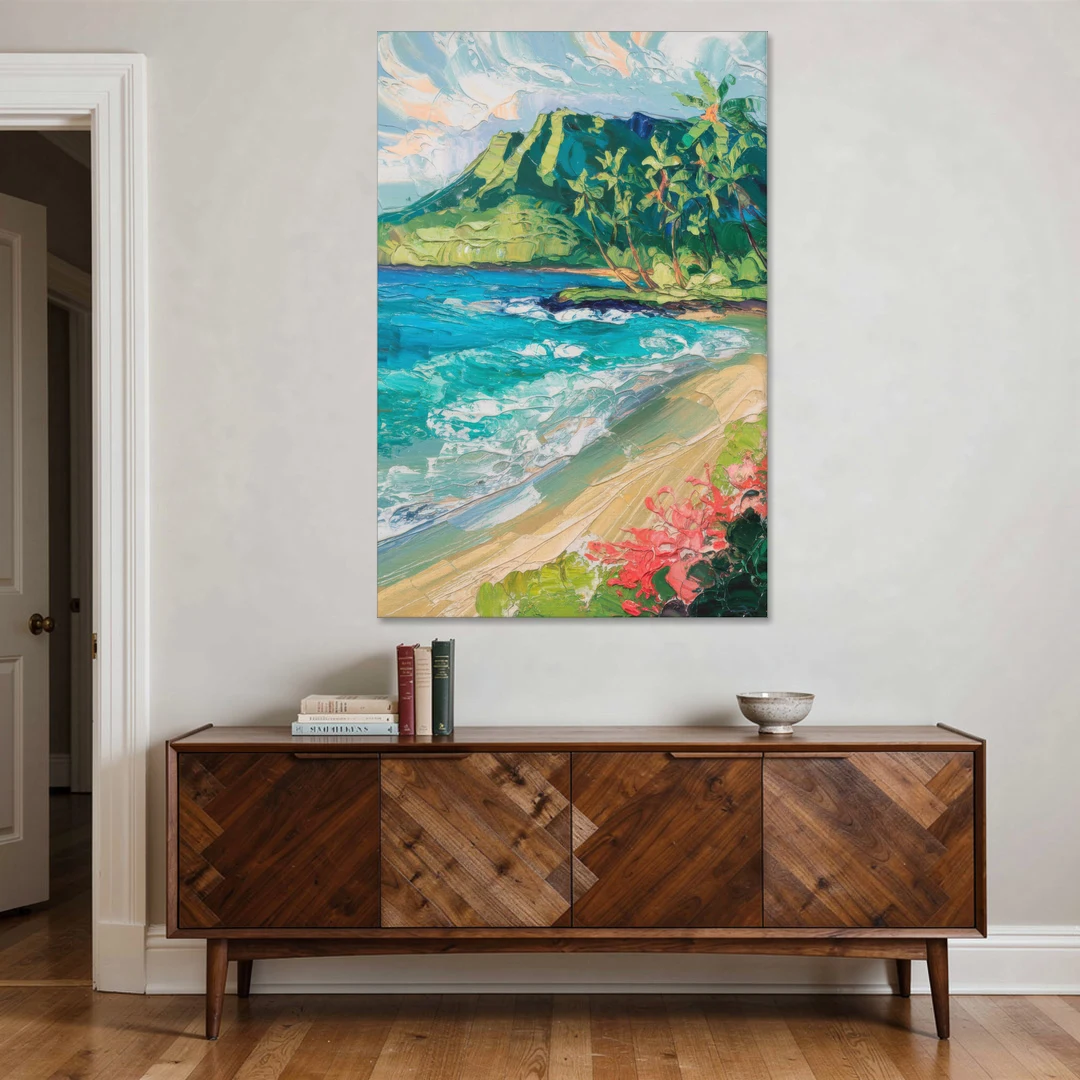Honolulu Diamond Head View - Canvas Wall Art - Coffee Table - 40x60