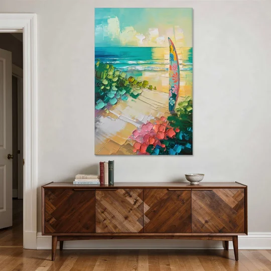 Honolulu Surfboard Vibes - Canvas Wall Art - Coffee Table - 40x60