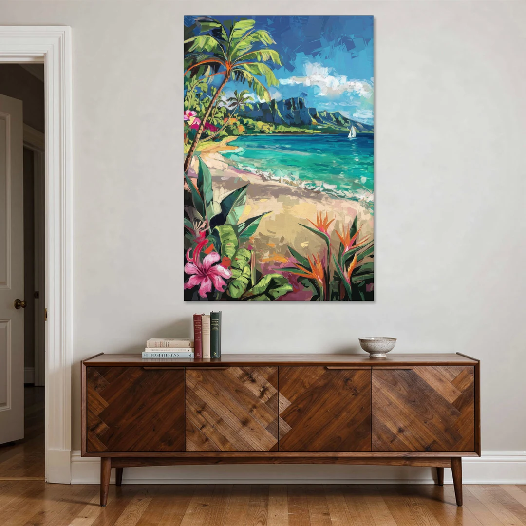 Honolulu Tropical Paradise - Canvas Wall Art - Coffee Table - 40x60