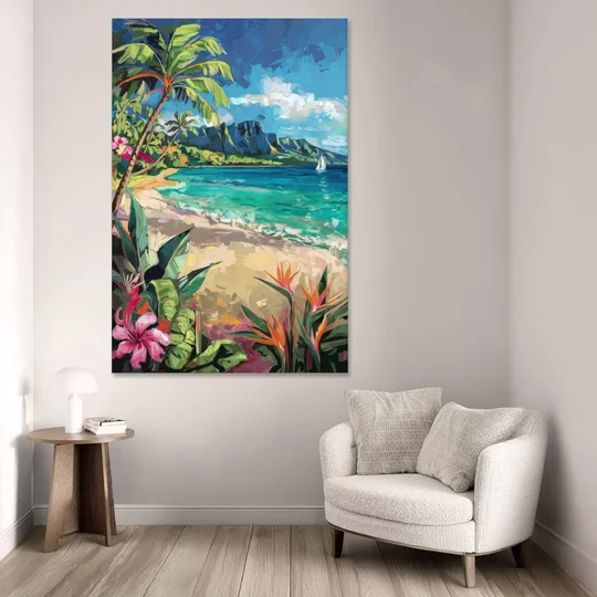 Honolulu Tropical Paradise - Canvas Wall Art - Sofa - 40x60
