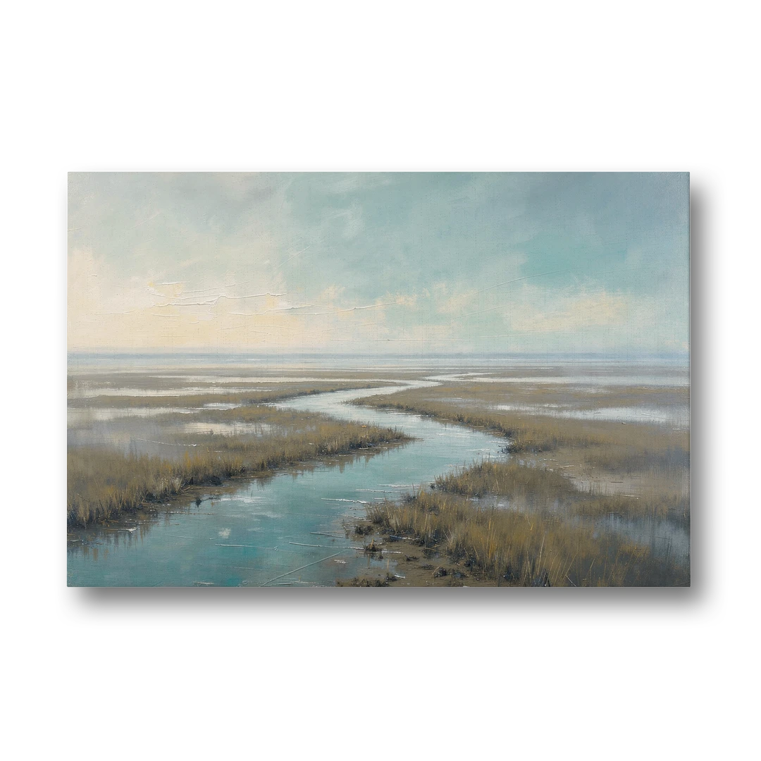Horizon Wall Art of a Lowcountry Marsh at Dawn - Canvas Wall Art - Front