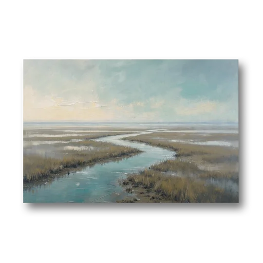Horizon Wall Art of a Lowcountry Marsh at Dawn - Canvas Wall Art - Front