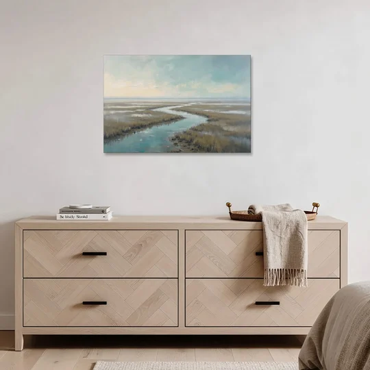 Horizon Wall Art of a Lowcountry Marsh at Dawn - Canvas Wall Art - Coffee Table - 36x24