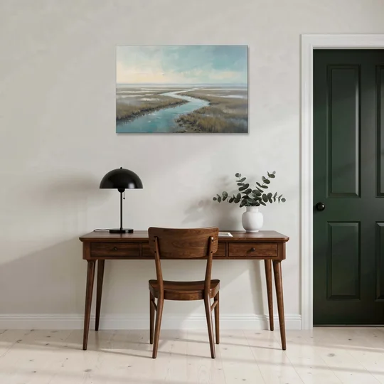 Horizon Wall Art of a Lowcountry Marsh at Dawn - Canvas Wall Art - Office - 36x24