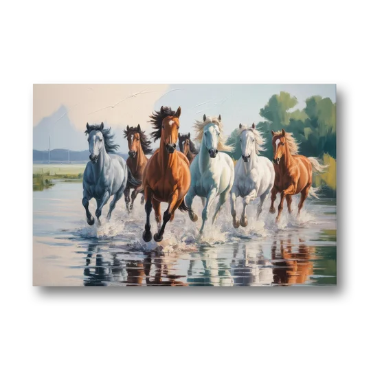Horse Harmony in Nature - Canvas Wall Art - Front