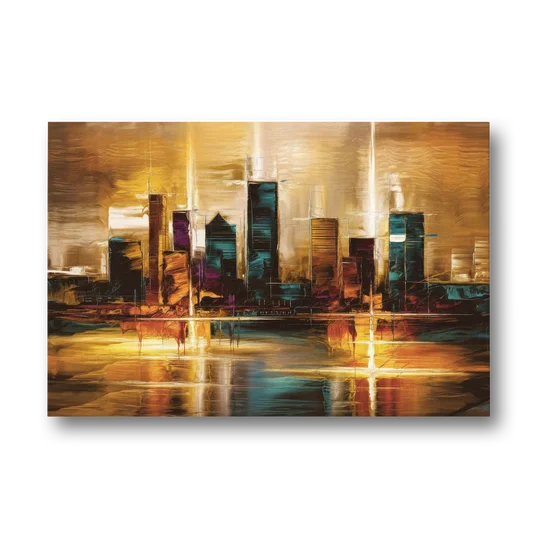 Houston Cityscape - Canvas Wall Art - Front